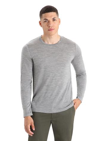 Metro Heather Icebreaker Merino Sphere II T-Shirt Men's Long Sleeve | AU 1230ILHS